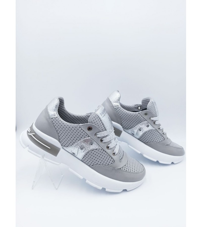 21-31 W Світло-сірі (Літо, жіночі, Сітка + шкіра лицьова)
