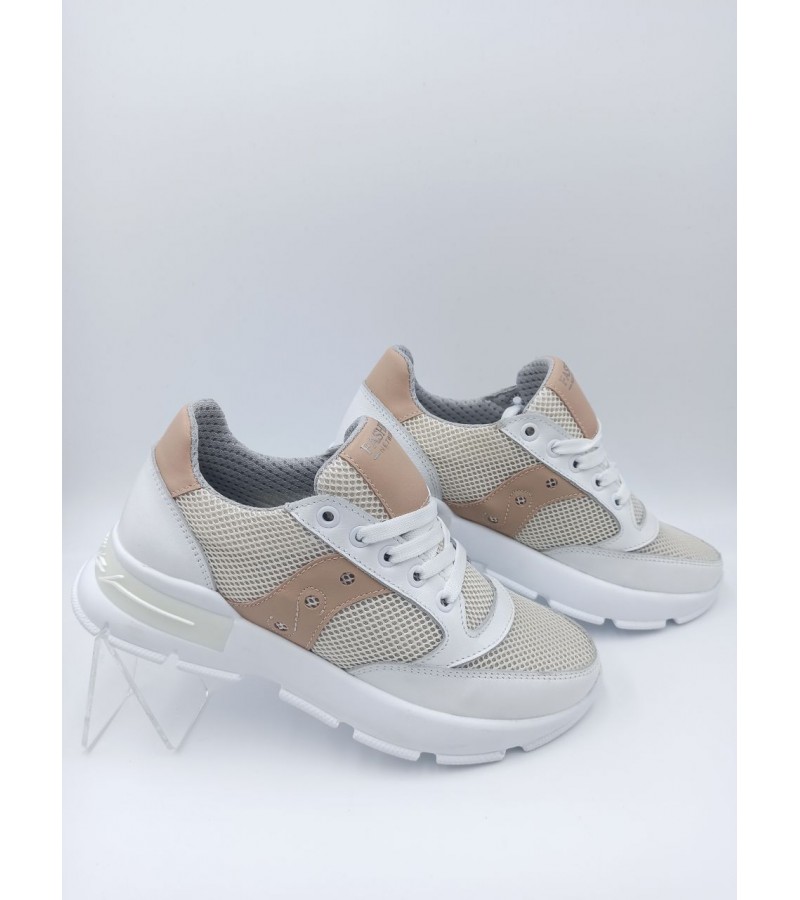 21-31 W Біло-бежеві (Літо, жіночі, Сітка + шкіра лицьова)