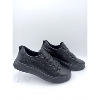 21-01 Чорні ( Чоловічі, Перфорована шкіра)