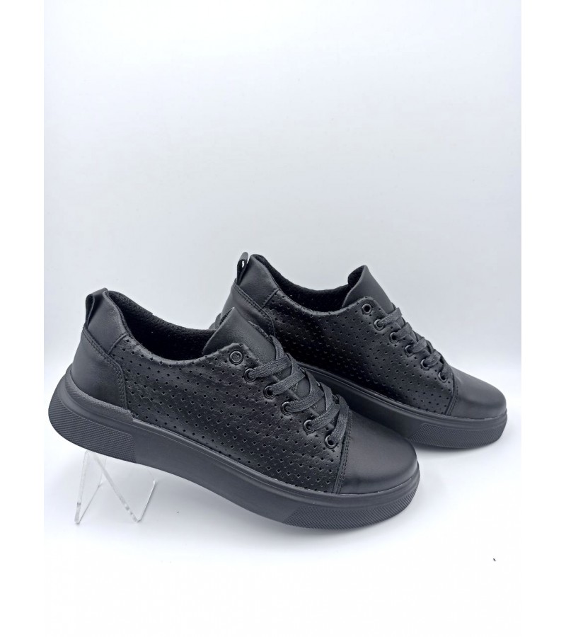 21-01 Чорні ( Чоловічі, Перфорована шкіра)