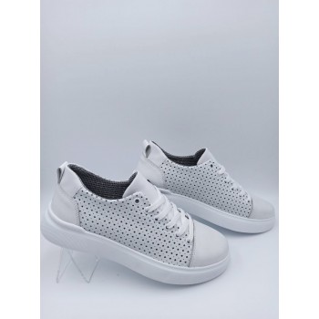 21-01Білі ( Чоловічі, Перфорована шкіра)