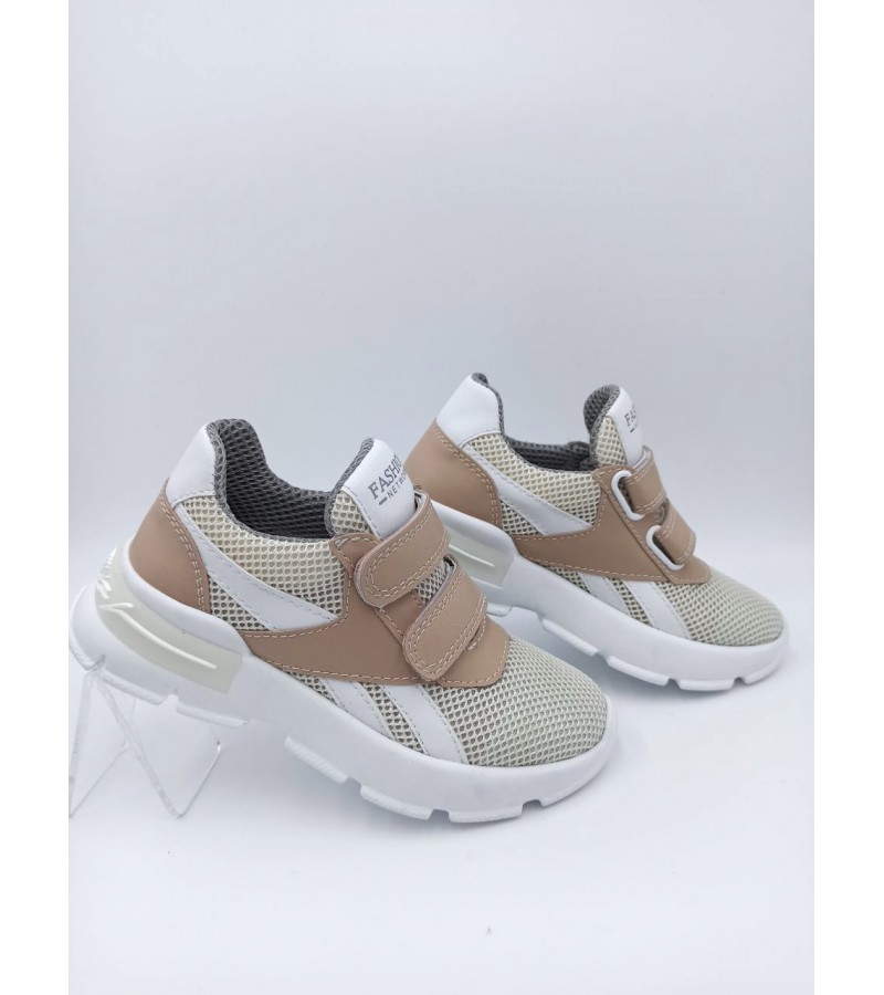 12 L W Бежево-білі (Літо, дитячі, Сітка)