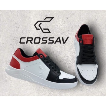 22-500 Чорно-біло-червоні (Весна - Осінь, чоловічі, Шкіра лицьова)