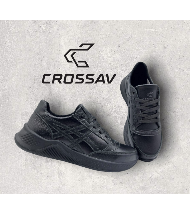 21-62 Чорні (Весна - Осінь, підліткові, Шкіра флотар + шкіра лицьова)