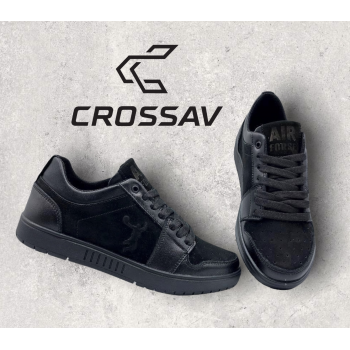 22-500 Чорні (Весна - Осінь, підліткові, Шкіра лицьова + натуральний нубук)