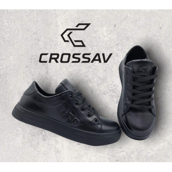 21-10 Чорні ( Весна - Осінь, підліткові, Шкіра лицьова)