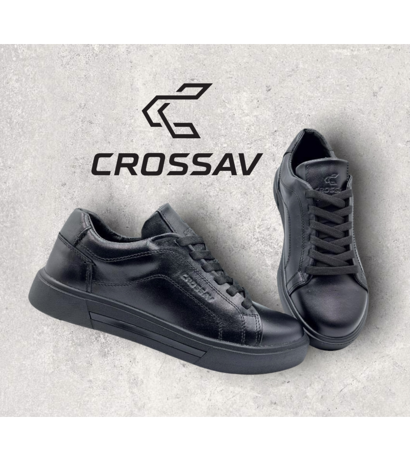 21-63/2 Чорні (Весна - Осінь, підліткові, Шкіра лицьова)