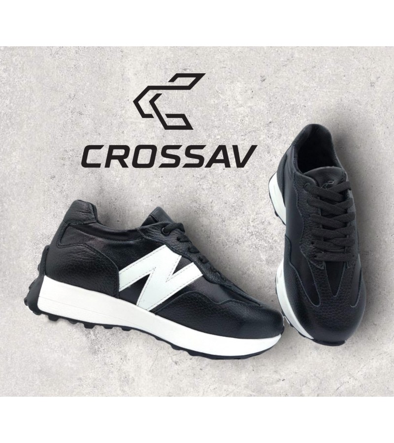 22-550 Чорно-білі (Весна - Осінь, підліткові, Шкіра флотар + шкіра лицьова)