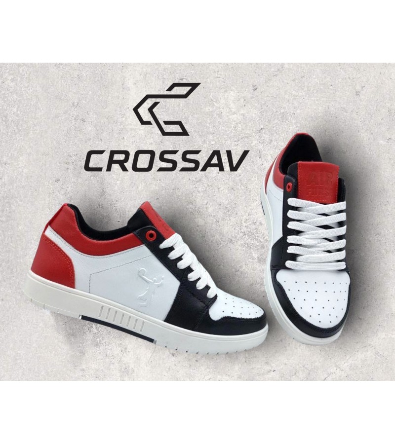 22-500 Чорно-біло-червоні ( Весна - Осінь, підліткові, Шкіра лицьова)