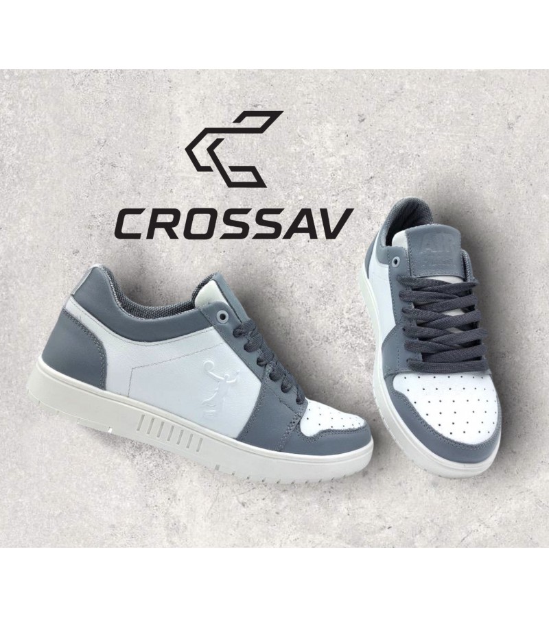 22-500 Французько сіро білій (Весна - Осінь, підліткові, Шкіра лицьова)