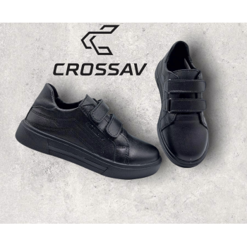 22-560 L Чорні ( Весна - Осінь, дитячі, Шкіра лицьова)