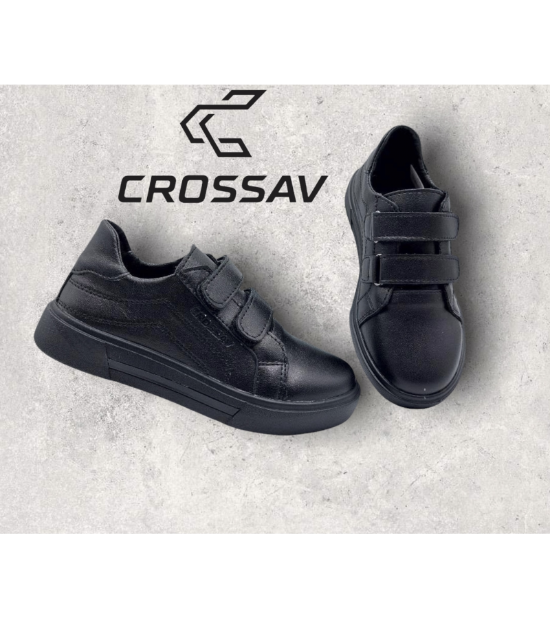 22-560 L Чорні ( Весна - Осінь, дитячі, Шкіра лицьова)