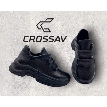 39 L W Чорні (Весна - Осінь, дитячі, Шкіра лицьова)