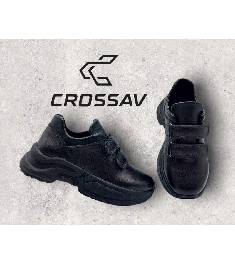 39 L W Чорні (Весна - Осінь, дитячі, Шкіра лицьова)