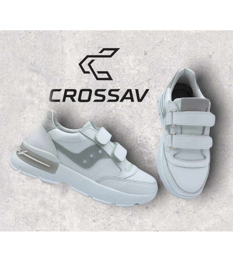 21-31LW Біло-світло-сірі (Весна - Осінь, дитячі, Шкіра лицьова)