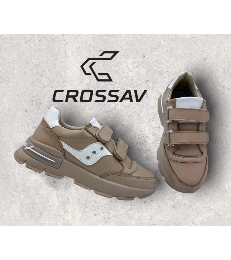 21-31LW Бежево-білі (Весна - Осінь, дитячі, Шкіра лицьова)