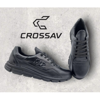 316/2 ВЕЛИКІ (46,47,48) Чорні  ( Весна - Осінь, чоловічі, Шкіра лицьова + шкіра флотар)