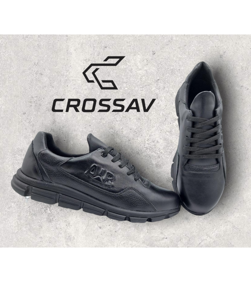 316/2 ВЕЛИКІ (46,47,48) Чорні  ( Весна - Осінь, чоловічі, Шкіра лицьова + шкіра флотар)