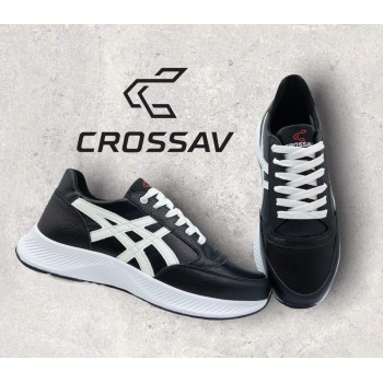 21-62 Чорно-білі (Весна - Осінь, чоловічі, Шкіра флотар + шкіра лицьова)