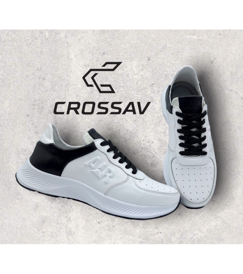 21-35 Біло-чорні (Весна- Осінь, чоловічі, Шкіра лицьова)