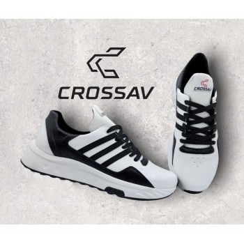 307 Біло-чорні ( Весна - Осінь, чоловічі, Шкіра лицьова + шкіра флотар)