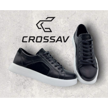 22-501  Чорні (Весна - Осінь, чоловічі, Шкіра лицьова + натуральний нубук)