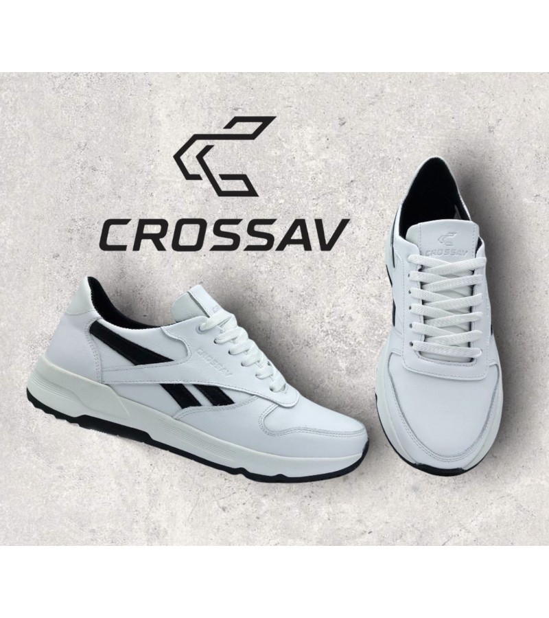 21-42/1 Біло-чорні (Весна - Осінь, чоловічі, Шкіра лицьова)