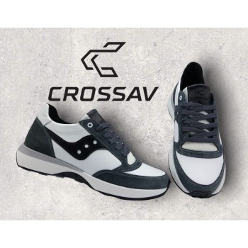 21-31Сіро-білі-чорні (Весна - Осінь, чоловічі, замша+шкіра лицьова)