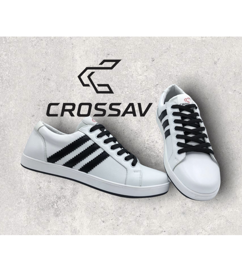 21-112 Біло-чорні (Весна - Осінь, чоловічі, Шкіра лицьова)