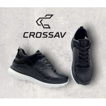 332 NEW Чорні (Весна - Осінь, чоловічі, Шкіра флотар + шкіра лицьова+натуральний нубук)