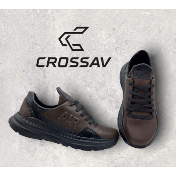 316 Коричнево-чорні (Весна - Осінь, чоловічі, Шкіра вощена крейзі+флотар)