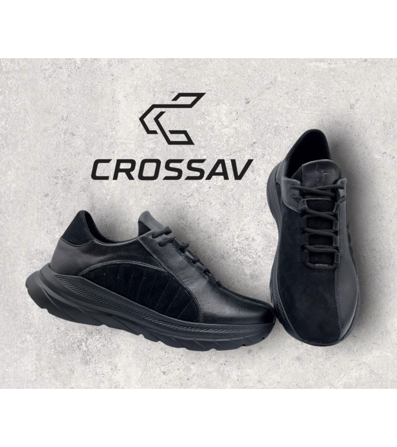 22-508  Чорні (Весна - Осінь, чоловічі, Натуральний нубук + шкіра лицьова)