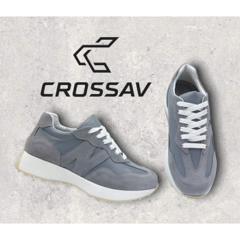 22-550 W Французький сірий (Весна - Осінь, жіночі, замша+шкіра лицьова)