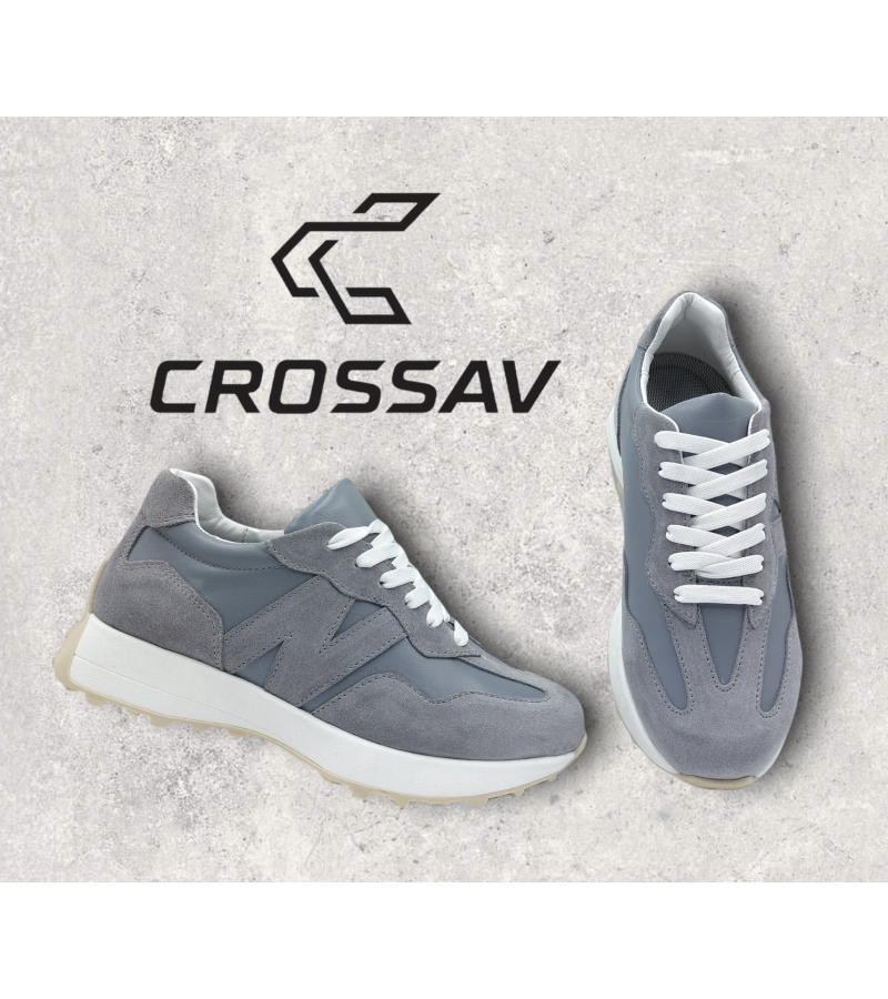 22-550 W Французький сірий (Весна - Осінь, жіночі, замша+шкіра лицьова)