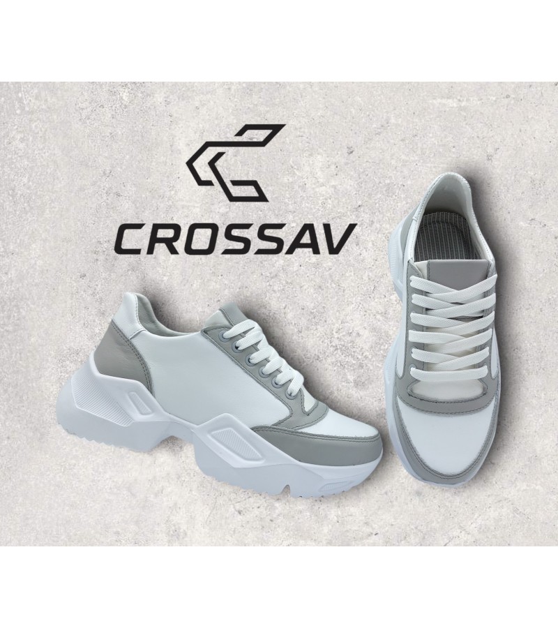  21-36 W NEW Світло-сіро-білі (Весна - Осінь, жіночі, Шкіра лицьова)