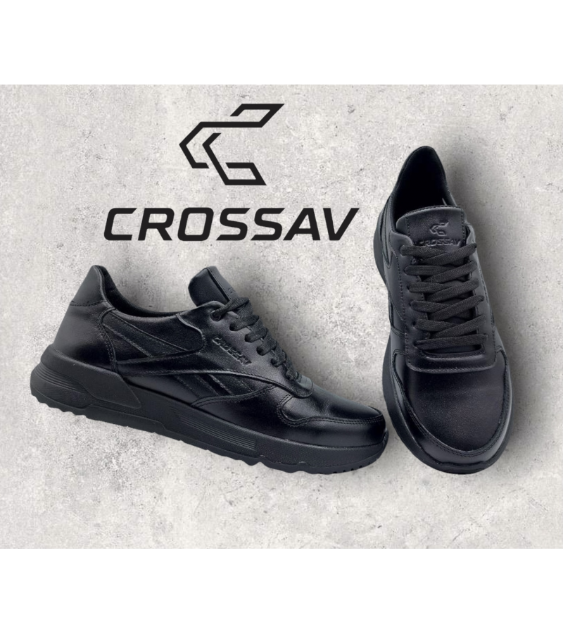 21-42/1 Чорні (Весна - Осінь, чоловічі, Шкіра лицьова)