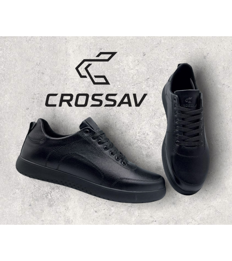 22-502/2 Чорні  (Весна - Осінь, чоловічі, Шкіра лицьова)