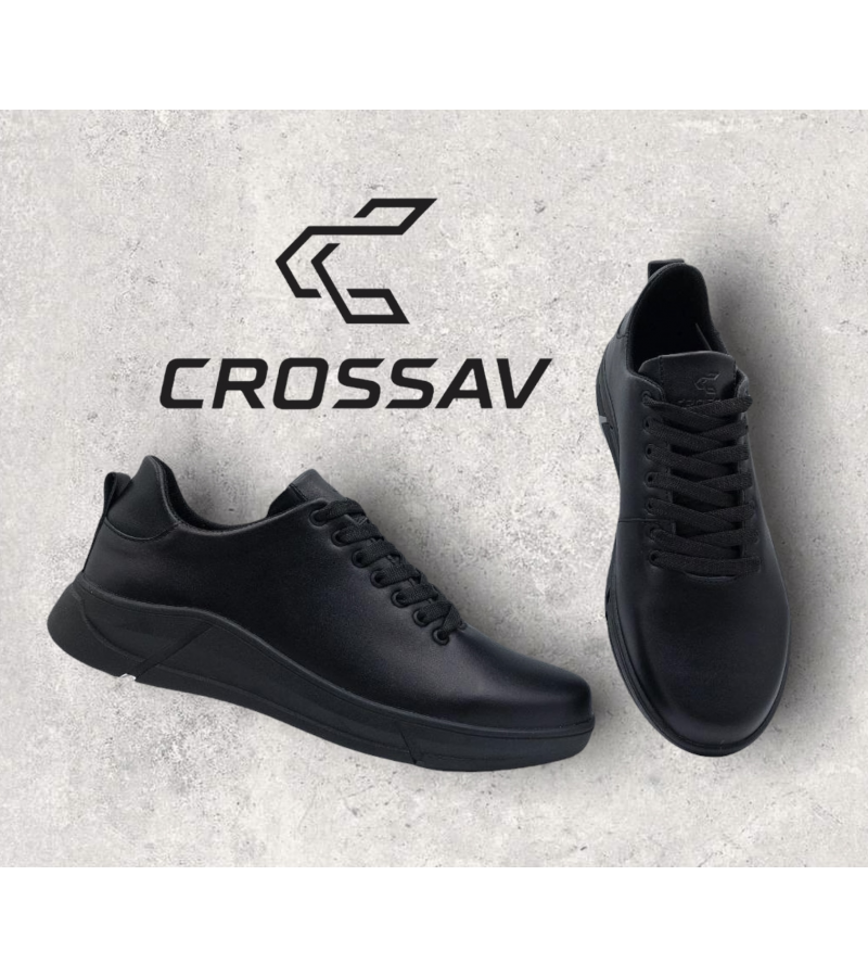 21-100/2 ГОЛА Чорні ( Весна - Осінь, чоловічі, Шкіра лицьова)