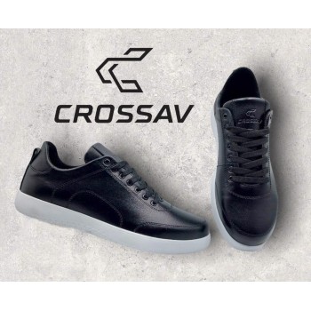 22-502 Чорні  (Весна - Осінь, чоловічі, Шкіра лицьова)