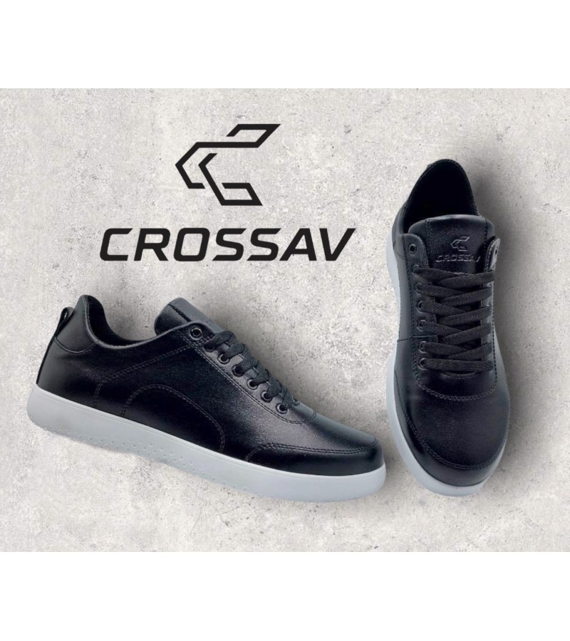 22-502 Чорні  (Весна - Осінь, чоловічі, Шкіра лицьова)