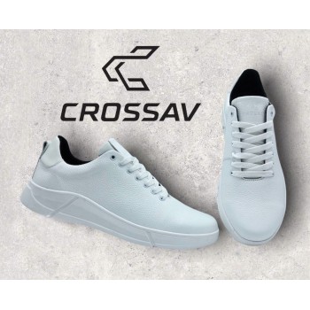 21-100 ГОЛА Білі ( Весна - Осінь, чоловічі, Шкіра флотар)