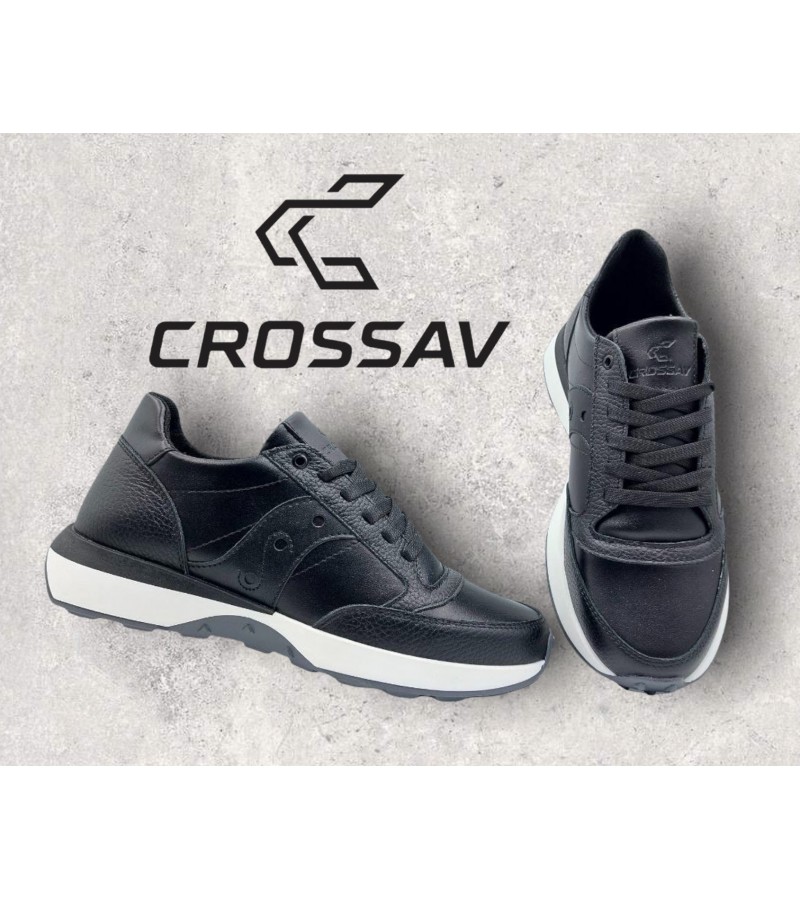 21-31Чорні (Весна - Осінь, чоловічі, Шкіра флотар + шкіра лицьова)