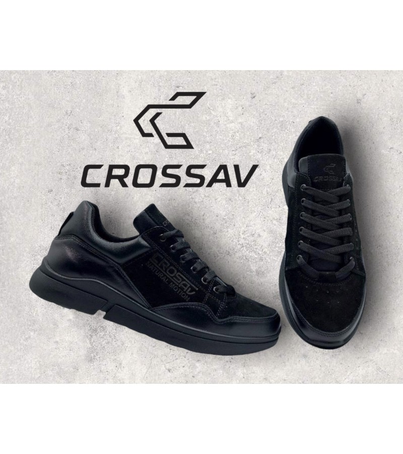 22-505 Чорні  ( Весна - Осінь, чоловічі, Шкіра лицьова + натуральний нубук)