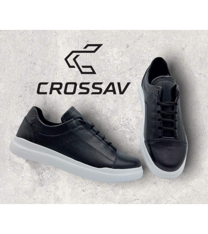 22-504 Чорні ( Весна - Осінь, чоловічі, Шкіра лицьова)