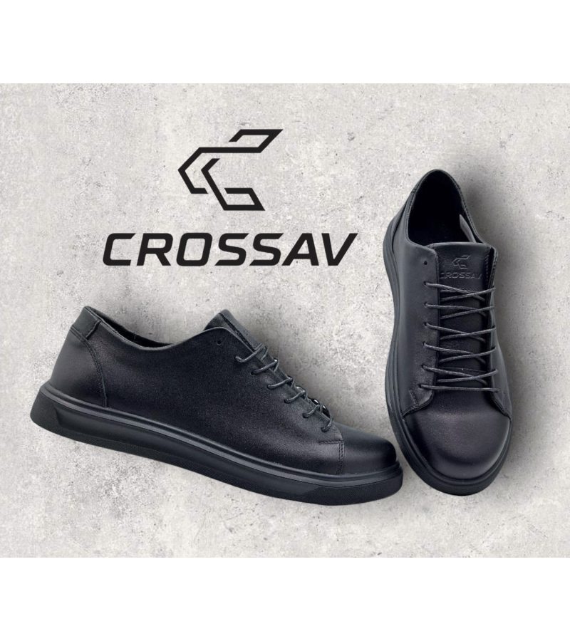 22-507/2 Чорні (Весна - Осінь, чоловічі, Шкіра лицьова)