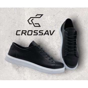 22-507 Чорні (Весна - Осінь, чоловічі, Шкіра лицьова)