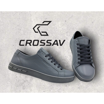 21-115 Французький сірий (Весна - Осінь, чоловічі, Шкіра лицьова)