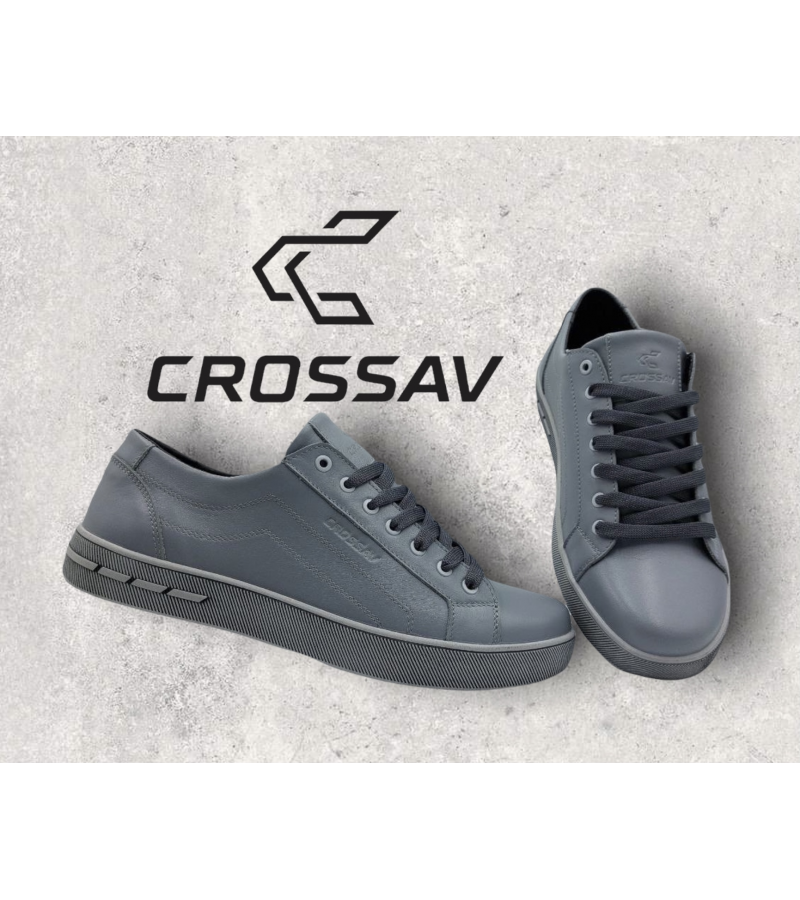 21-115 Французький сірий (Весна - Осінь, чоловічі, Шкіра лицьова)