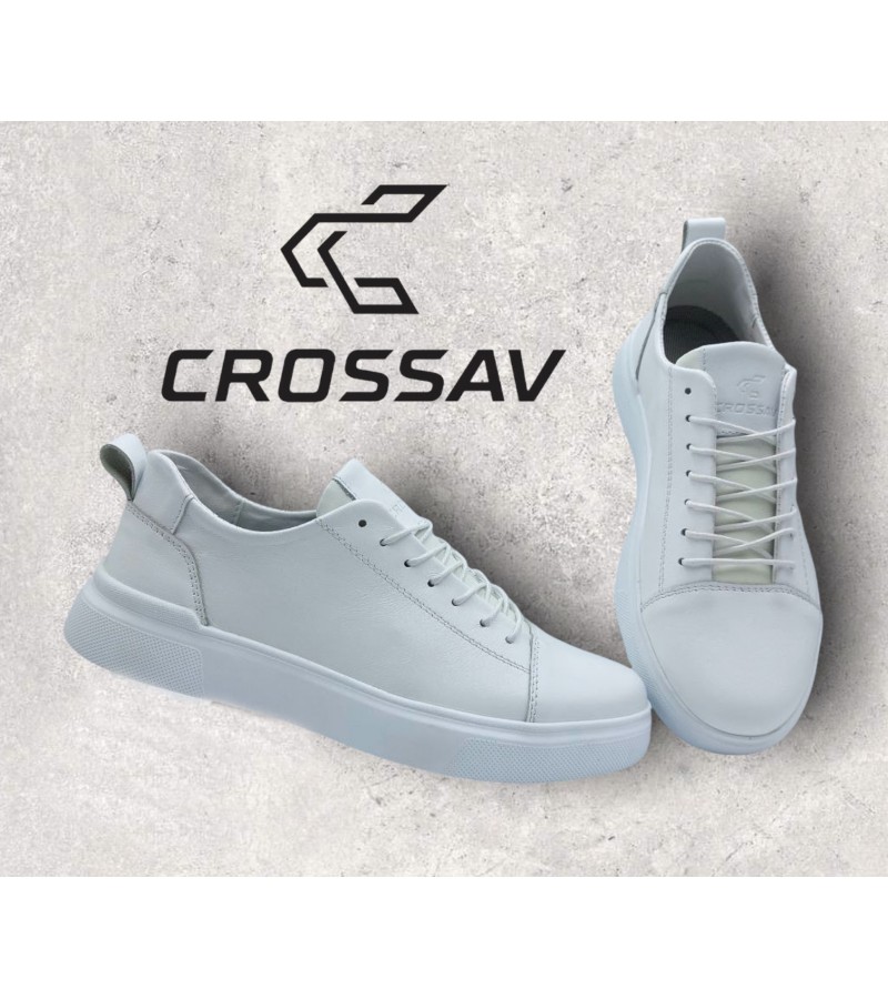 21-01 Білі  (Весна- Осінь, чоловічі, Шкіра лицьова)