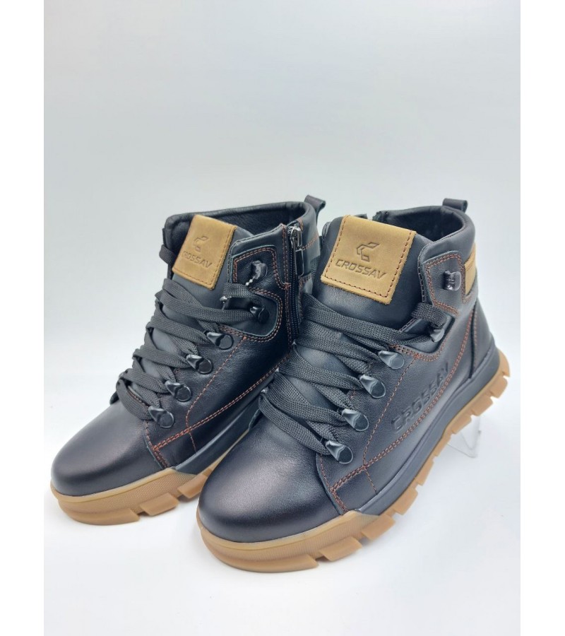 322 Чорно-оливкові, (підліткові, Шкіра лицьова)